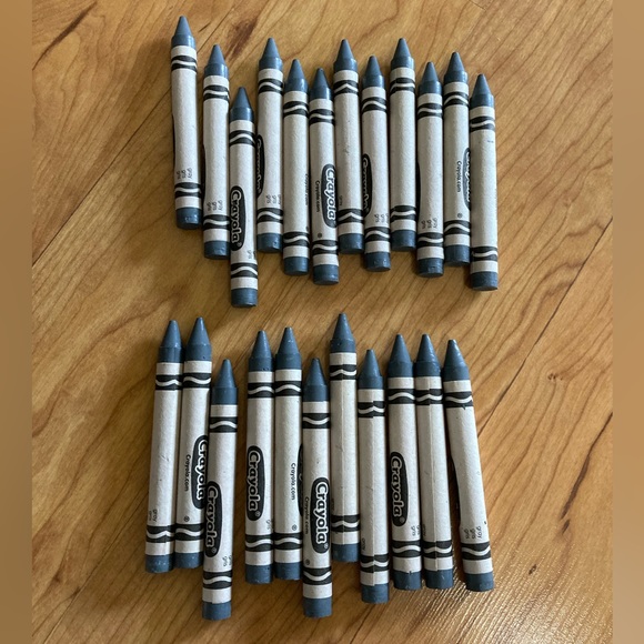 Crayola Other Set Of 23 Large Gray Crayola Crayons Poshmark